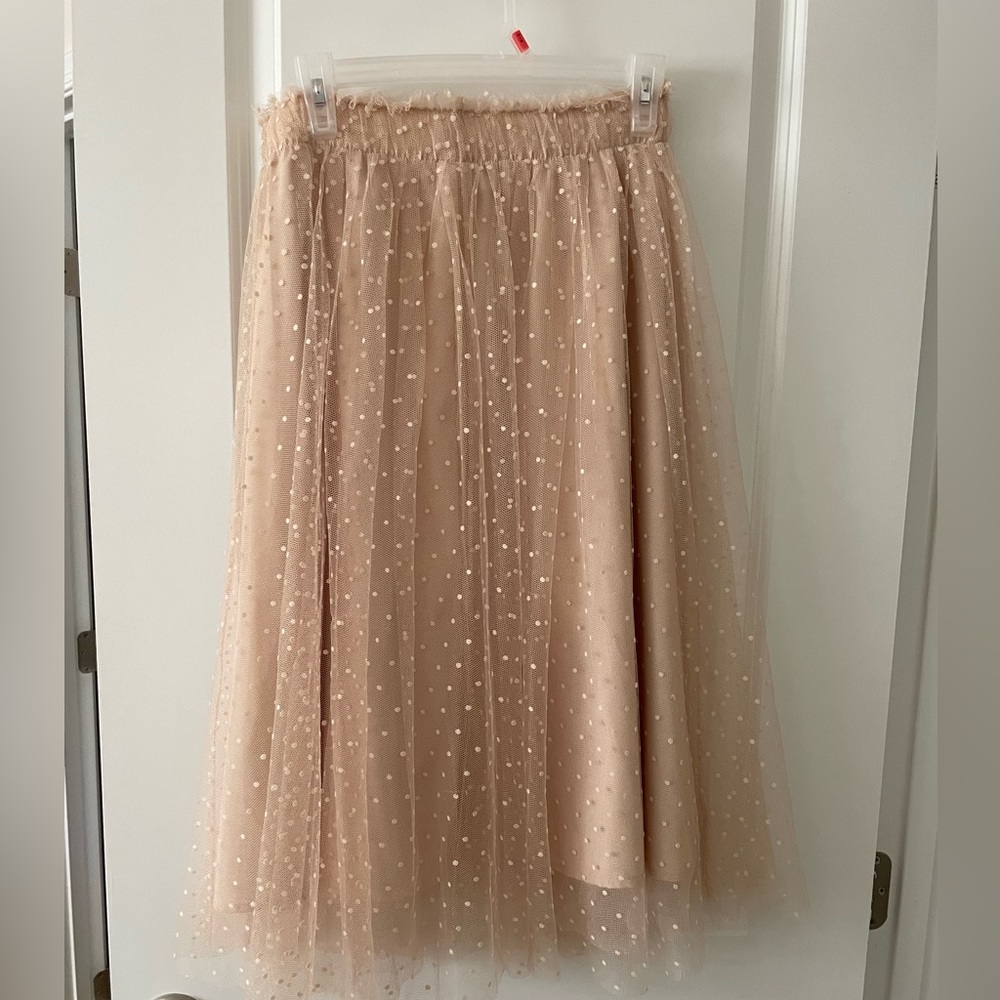 Taupe tulle skirt